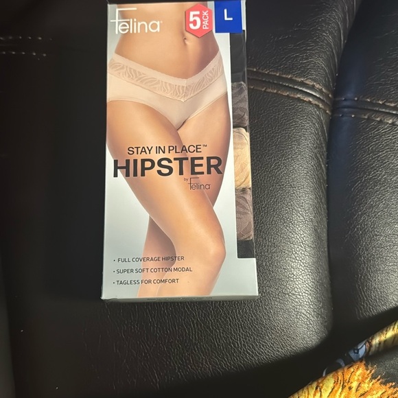Felina Ladies'Telina Stay in Place Hipster - 5 Pack, Size L Pink Pack - Picture 8 of 11